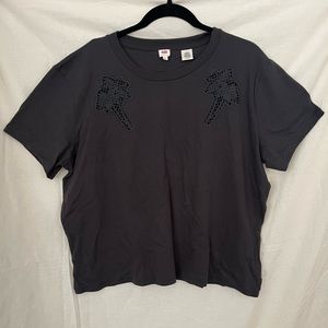 Levi’s Palm Tree Cutout T-shirt - Gray - Size XL